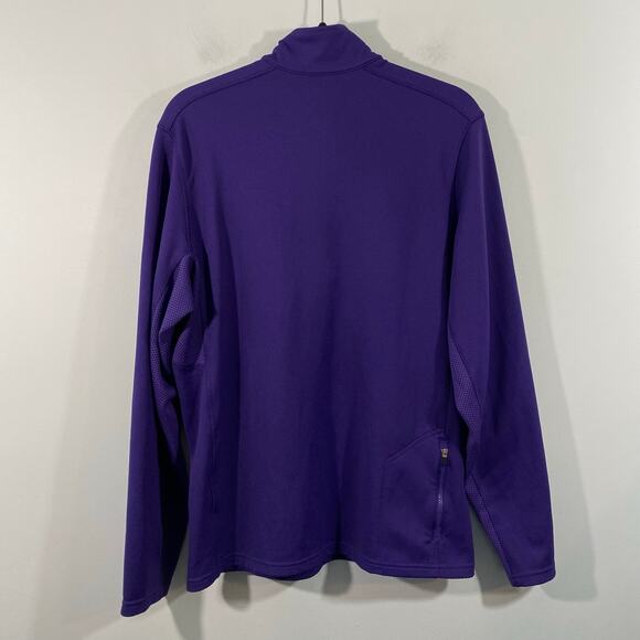 Nike X NYU Embroidered Logos Purple Quarter Zip Athletic Pullover Sweatshirt M - Picture 11 of 11
